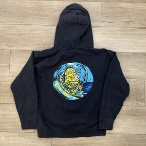 Lemon Tree Full Zip Navy Blue Hoodie Adult Size Medium Skater Surfer Santa Cruz